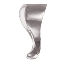 6 in. (152 mm) Brushed Aluminum Curved Furniture Leg by Richelieu Hardware