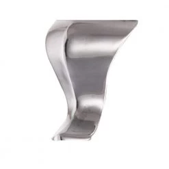 4 in. (102 mm) Brushed Aluminum Curved Furniture Leg by Richelieu Hardware
