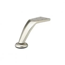 4 9/16 in. (116 mm) Brushed Nickel Iron Abstract Contemporary Furniture Leg by Richelieu Hardware