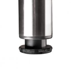 3 1/8 in. (79 mm) Brushed Nickel Metal Round Table Leg with leveling Glide by Richelieu Hardware