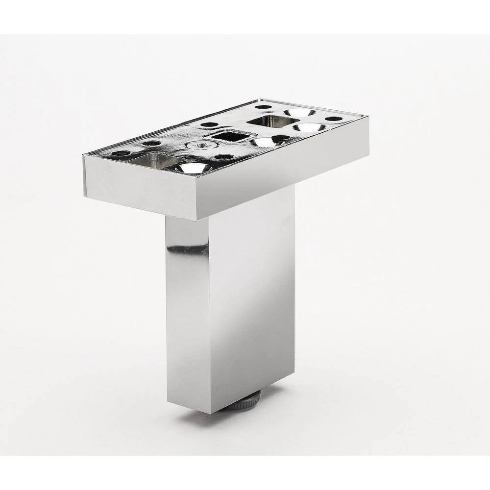 3 15/16 in. (100 mm) Chrome Aluminum Contemporary Furniture Leg with Adjustable Shape and leveling Glide by Richelieu Hardware 5 3 15/16 in. (100 mm) Chrome Aluminum Contemporary Furniture Leg with Adjustable Shape and leveling Glide by Richelieu Hardware - Image 3