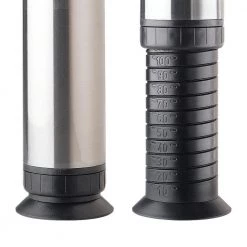 2 3/8 in. (60 mm) Chrome Steel Adjustable Round Table Leg by Richelieu Hardware