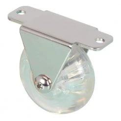 2 in. (50 mm) Clear Fixed Plate Caster with 88 lb. Load Rating by Richelieu Hardware