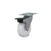 2-15/16 in. (75 mm) Clear White Braking Swivel Plate Caster with 110 lb. Load Rating by Richelieu Hardware -Richelieu Hardware Sales clear richelieu hardware casters 47503010605 64 1000
