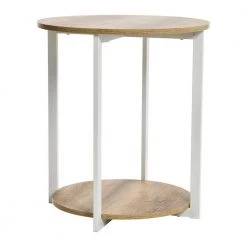 Jamestown 2 Tier End Table, Round, Coastal Oak, 20.3" Wide by HOUSEHOLD ESSENTIALS 16 Jamestown 2 Tier End Table, Round, Coastal Oak, 20.3" Wide by HOUSEHOLD ESSENTIALS -Richelieu Hardware Sales coastal oak household essentials end side tables 8227 1 1f 1000