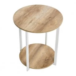 Jamestown 2 Tier End Table, Round, Coastal Oak, 20.3" Wide by HOUSEHOLD ESSENTIALS 15 Jamestown 2 Tier End Table, Round, Coastal Oak, 20.3" Wide by HOUSEHOLD ESSENTIALS -Richelieu Hardware Sales coastal oak household essentials end side tables 8227 1 4f 1000