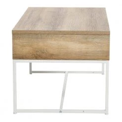 35.43 in. Coastal Oak Finish Wrap Wood Rectangle Coffee Table by HOUSEHOLD ESSENTIALS -Richelieu Hardware Sales coastal oak white household essentials coffee tables hh8270 1 4f 1000