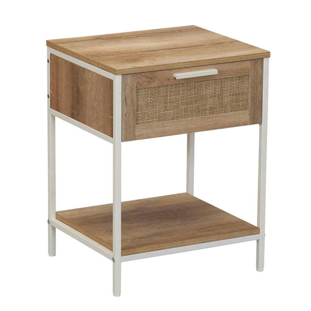 17 in. Woven Square Coastal Oak Rattan End Table by HOUSEHOLD ESSENTIALS 3 17 in. Woven Square Coastal Oak Rattan End Table by HOUSEHOLD ESSENTIALS