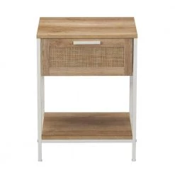 17 in. Woven Square Coastal Oak Rattan End Table by HOUSEHOLD ESSENTIALS 13 17 in. Woven Square Coastal Oak Rattan End Table by HOUSEHOLD ESSENTIALS -Richelieu Hardware Sales coastal oak white household essentials end side tables hh8264 1 c3 1000