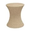 18 in. Hour Glass Table in Cream Paper Rope by HOUSEHOLD ESSENTIALS