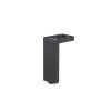 9 13/16 in. (250 mm) Dark Brown Aluminum Contemporary Furniture Leg with Adjustable Shape and leveling Glide by Richelieu Hardware