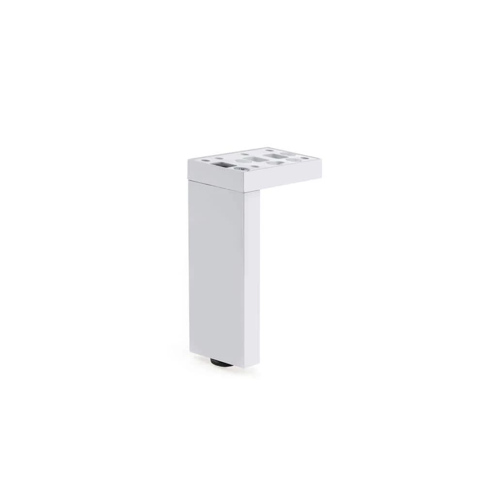 9 13/16 in. (250 mm) Glossy White Aluminum Contemporary Furniture Leg with Adjustable Shape and leveling Glide by Richelieu Hardware 3 9 13/16 in. (250 mm) Glossy White Aluminum Contemporary Furniture Leg with Adjustable Shape and leveling Glide by Richelieu Hardware