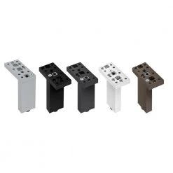 13 3/4 in. (350 mm) Glossy White Aluminum Contemporary Furniture Leg with Adjustable Shape and leveling Glide by Richelieu Hardware -Richelieu Hardware Sales glossy white richelieu hardware furniture parts 205350030 4f 1000