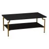 43 in. Rectangle Crown Modern Wood Coffee Table in Black Oak, Particle Board by HOUSEHOLD ESSENTIALS