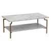 43 in. Rectangle Crown Modern Wood Coffee Table in White Marble, Particle Board by HOUSEHOLD ESSENTIALS -Richelieu Hardware Sales gold and white faux marble finish household essentials coffee tables hh8237 1 64 1000