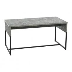 35.43 in. Gray Slate Finish Wrap Wood Rectangle Coffee Table by HOUSEHOLD ESSENTIALS