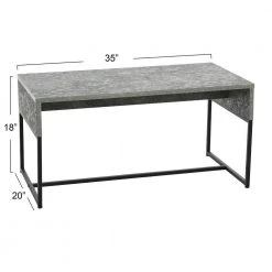 35.43 in. Gray Slate Finish Wrap Wood Rectangle Coffee Table by HOUSEHOLD ESSENTIALS -Richelieu Hardware Sales gray household essentials coffee tables hh8271 1 fa 1000