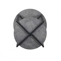 24 in. H Greystone Ashwood 2-Tier Round End Table by HOUSEHOLD ESSENTIALS -Richelieu Hardware Sales gray household essentials end side tables 8092 1 44 1000