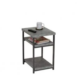 Gray Slate Faux Concrete Coffee Table with Storage Shelf by HOUSEHOLD ESSENTIALS -Richelieu Hardware Sales gray household essentials end side tables 8097 1 4f 1000