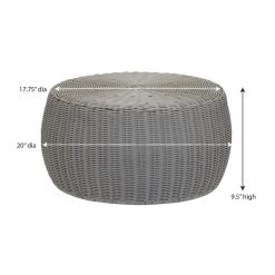 Barrel Gray Storage Resin Low Table Ottoman by HOUSEHOLD ESSENTIALS -Richelieu Hardware Sales gray household essentials ottomans ml 5004 c3 1000