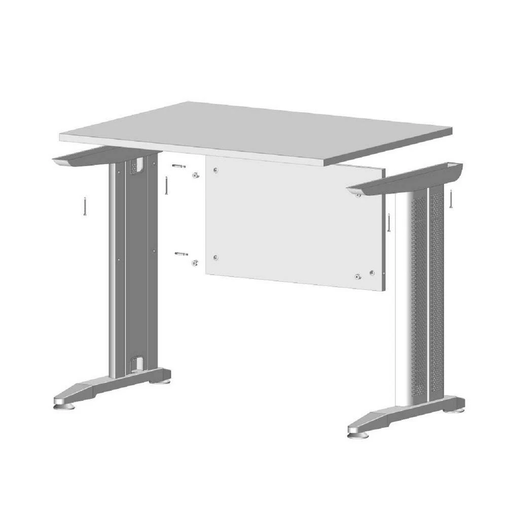 28 1/2 in. (725 mm) Gray Steel C-Leg Desk with leveling Glide (2-Pack) by Richelieu Hardware 7 28 1/2 in. (725 mm) Gray Steel C-Leg Desk with leveling Glide (2-Pack) by Richelieu Hardware - Image 5