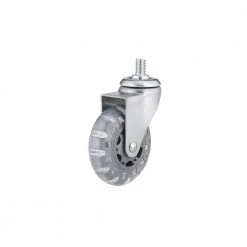 2-15/16 in. (75 mm) Light Gray Non-Braking Swivel Stem Caster with 99 lb. Load Rating by Richelieu Hardware