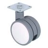 2-3/8 in. (60 mm) White and Gray Non-Braking Swivel Plate Caster with 132 lb. Load Rating by Richelieu Hardware 1 2-3/8 in. (60 mm) White and Gray Non-Braking Swivel Plate Caster with 132 lb. Load Rating by Richelieu Hardware -Richelieu Hardware Sales grays richelieu hardware casters 66024011203 64 1000