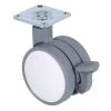 2-3/8 in. (60 mm) White and Gray Braking Swivel Plate Caster with 132 lb. Load Rating by Richelieu Hardware -Richelieu Hardware Sales grays richelieu hardware casters 66024021203 64 1000