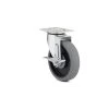 5 in. (127 mm) Gray Braking Swivel Plate Caster with 298 lb. Load Rating by Richelieu Hardware -Richelieu Hardware Sales grays richelieu hardware casters f25371 64 1000