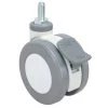 3-15/16 in. Grey and White Swivel with Brake Threaded Stem Caster, 176 lb. Load Rating by Richelieu Hardware -Richelieu Hardware Sales grays richelieu hardware casters f47053 64 1000