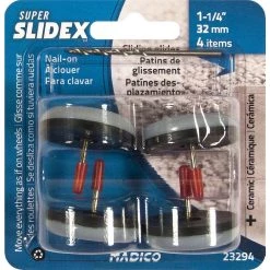 1-1/4 in. Gray and Black Base Nail-on Glides (4-Pack) by Richelieu Hardware -Richelieu Hardware Sales grays richelieu hardware furniture accessories 23294 4f 1000