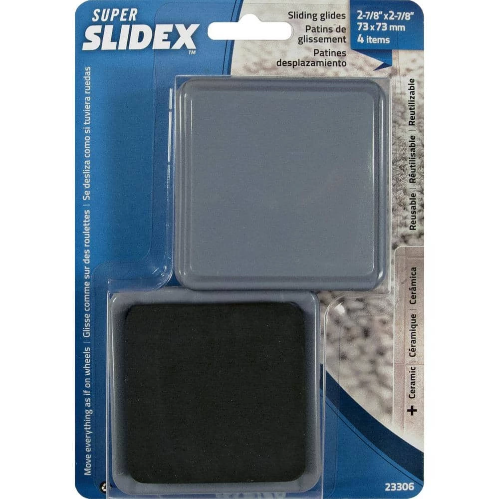 2-7/8 in. Gray and Black Base Glides (4-Pack) by Richelieu Hardware 4 2-7/8 in. Gray and Black Base Glides (4-Pack) by Richelieu Hardware - Image 2