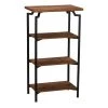 43 in. Crown Modern Wood Bookcase, Rustic Hickory (4-Tier) by HOUSEHOLD ESSENTIALS