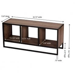 Ashwood 43 in. Light Wood/Black Large Rectangle Wood Coffee Table with Shelf by HOUSEHOLD ESSENTIALS -Richelieu Hardware Sales light wood and black household essentials coffee tables 8076 1 1f 1000