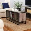 Ashwood 43 in. Light Wood/Black Large Rectangle Wood Coffee Table with Shelf by HOUSEHOLD ESSENTIALS