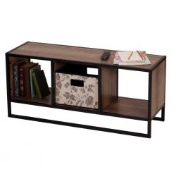 Ashwood 43 in. Light Wood/Black Large Rectangle Wood Coffee Table with Shelf by HOUSEHOLD ESSENTIALS -Richelieu Hardware Sales light wood and black household essentials coffee tables 8076 1 c3 1000
