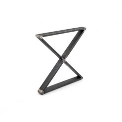 28 in. (710 mm) Matte Black Iron Steel X-Shaped Structural Table Legs with leveling Glide (2-Pack) by Richelieu Hardware