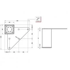 4 3/4 in. (120 mm) Matte Black Metal Square Furniture Leg with leveling Glide (4-Pack) by Richelieu Hardware -Richelieu Hardware Sales matte black richelieu hardware furniture parts 555120900 44 1000