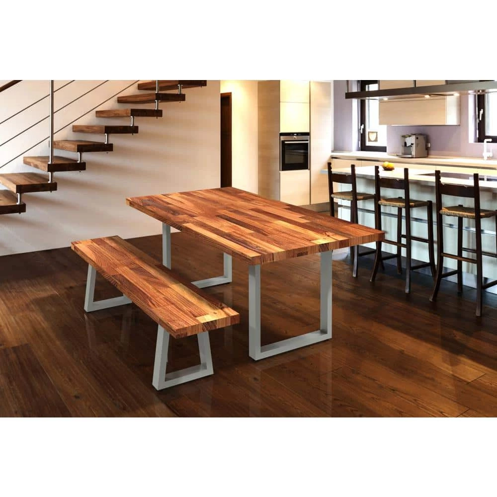 16 1/8 in. (410 mm) Matte Black Steel Tapered Bench Legs with leveling Glide (2-Pack) by Richelieu Hardware 6 16 1/8 in. (410 mm) Matte Black Steel Tapered Bench Legs with leveling Glide (2-Pack) by Richelieu Hardware - Image 4