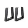 16 1/8 in. (410 mm) Matte Black Steel Tapered Bench Legs with leveling Glide (2-Pack) by Richelieu Hardware -Richelieu Hardware Sales matte black richelieu hardware furniture parts 80404900 64 1000