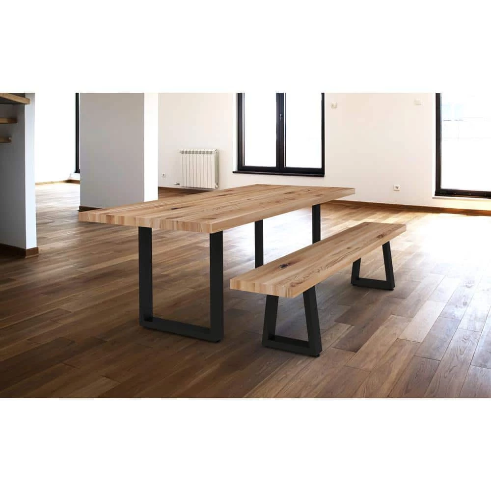 16 1/8 in. (410 mm) Matte Black Steel Tapered Bench Legs with leveling Glide (2-Pack) by Richelieu Hardware 4 16 1/8 in. (410 mm) Matte Black Steel Tapered Bench Legs with leveling Glide (2-Pack) by Richelieu Hardware - Image 2