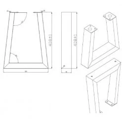 16 1/8 in. (410 mm) Matte Black Steel Tapered Bench Legs with leveling Glide (2-Pack) by Richelieu Hardware 14 16 1/8 in. (410 mm) Matte Black Steel Tapered Bench Legs with leveling Glide (2-Pack) by Richelieu Hardware -Richelieu Hardware Sales matte black richelieu hardware furniture parts 80404900 fa 1000