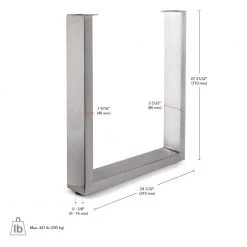 28 in. (710 mm) Matte Black Steel Structural Table Legs with leveling Glide (2-Pack) by Richelieu Hardware 14 28 in. (710 mm) Matte Black Steel Structural Table Legs with leveling Glide (2-Pack) by Richelieu Hardware -Richelieu Hardware Sales matte black richelieu hardware furniture parts 8040900 76 1000