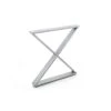 28 in. (710 mm) Matte Chrome Steel X-Shaped Structural Table Legs with leveling Glide (2-Pack) by Richelieu Hardware