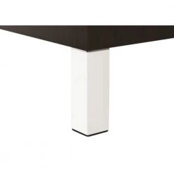 4 3/4 in. (120 mm) Matte White Metal Square Furniture Leg with leveling Glide (4-Pack) by Richelieu Hardware