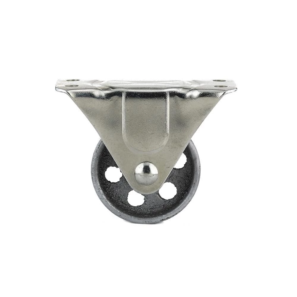 3 in. (76 mm) Iron Fixed Plate Caster with 209 lb. Load Rating by Richelieu Hardware 4 3 in. (76 mm) Iron Fixed Plate Caster with 209 lb. Load Rating by Richelieu Hardware - Image 2