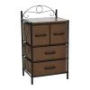 Victoria Mid-Century Walnut 4-Drawer Storage Chest, 31.7 in. H x 17.32 in. W by HOUSEHOLD ESSENTIALS -Richelieu Hardware Sales mid century walnut household essentials chest of drawers 8416 1 64 1000