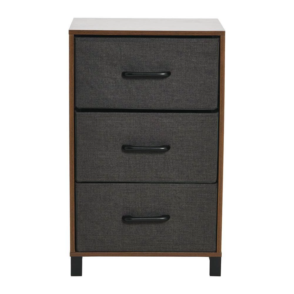 Hallway Narrow Mid-Century Walnut 3-Drawer Chest 25.75 in. H x 16 in. W x 12 in. D by HOUSEHOLD ESSENTIALS 6 Hallway Narrow Mid-Century Walnut 3-Drawer Chest 25.75 in. H x 16 in. W x 12 in. D by HOUSEHOLD ESSENTIALS - Image 4
