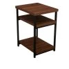 17.5 in. W 3-Tier End Table Mid-Century Walnut by HOUSEHOLD ESSENTIALS -Richelieu Hardware Sales mid century walnut household essentials end side tables 8122 1 64 1000