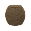 17 in. Barrel Basket Side Table in Natural Seagrass by HOUSEHOLD ESSENTIALS